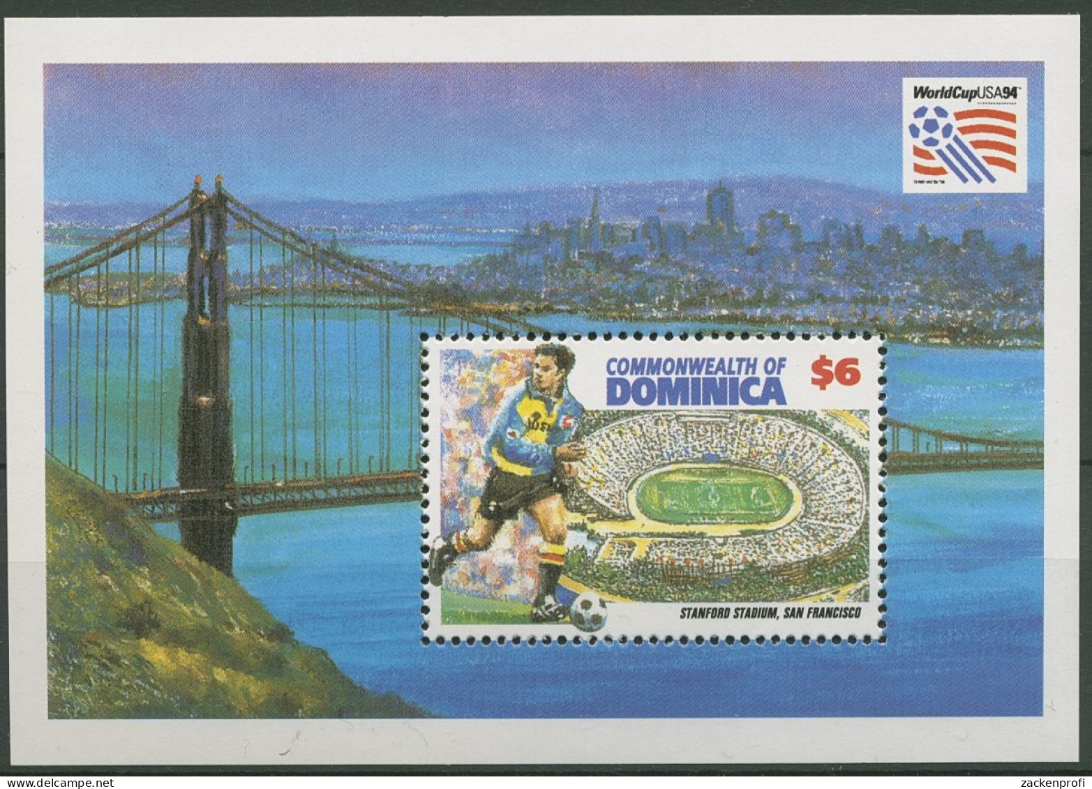 Dominica 1994 Fußball-WM'94 USA Block 267 Postfrisch (C93978) - Dominique (1978-...)