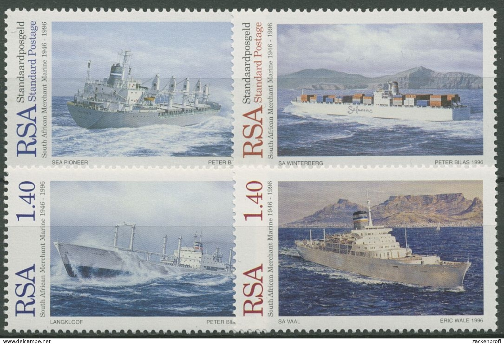 Südafrika 1996 Handelsmarine Frachter Containerschiff 1016/19 Postfrisch - Blocks & Sheetlets