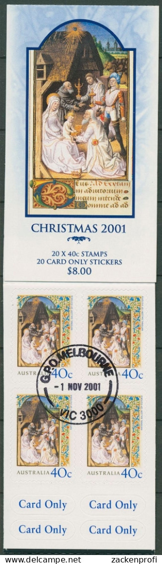 Australien 2001 Weihnachten Anbetung Der Könige MH 144 Gestempelt (C29596) - Cuadernillos