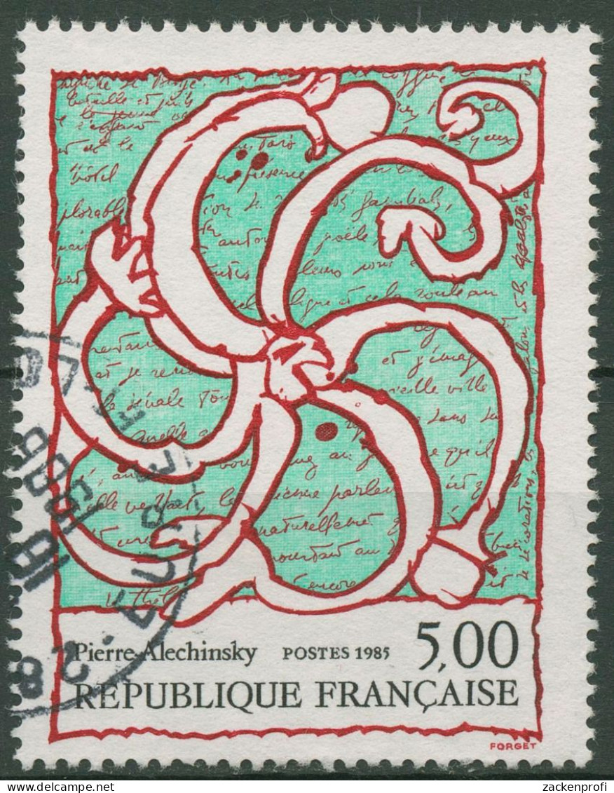 Frankreich 1985 Zeitgenössische Kunst Gemälde Pierre Alechinsky 2519 Gestempelt - Used Stamps