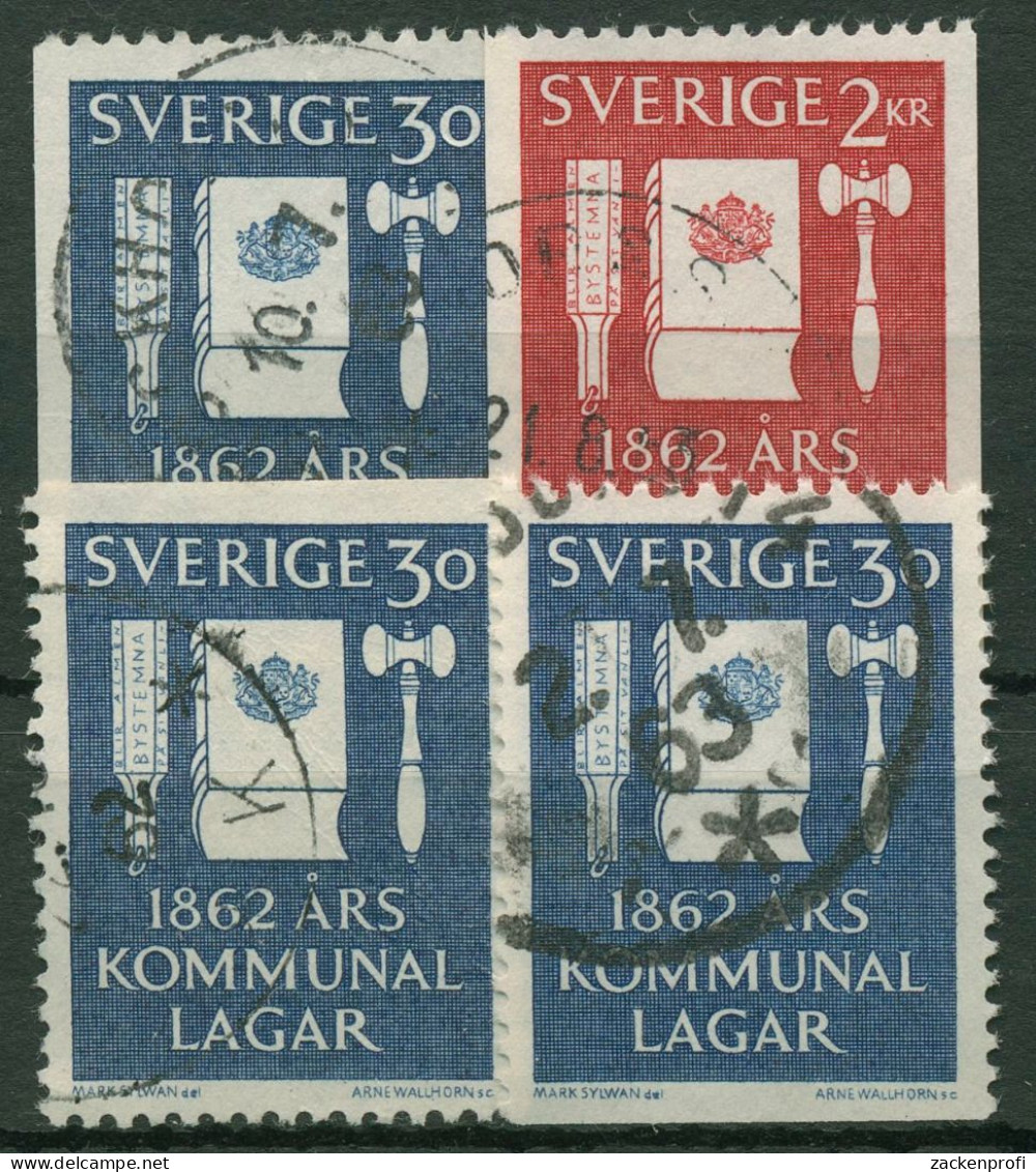 Schweden 1962 Gemeindeverfassung Gestzbuch 487/88 Gestempelt - Oblitérés