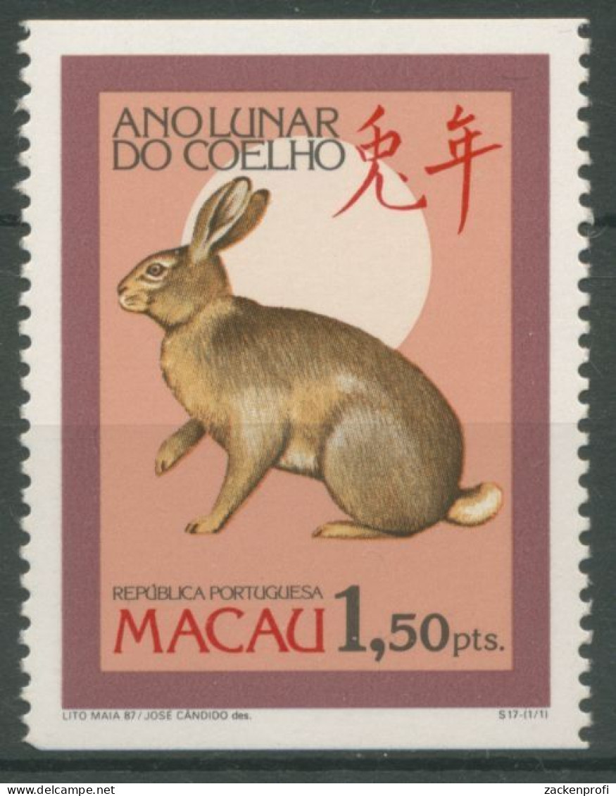 Macau 1987 Chinesisches Neujahr Jahr Des Hasen 568 C Postfrisch - Nuevos