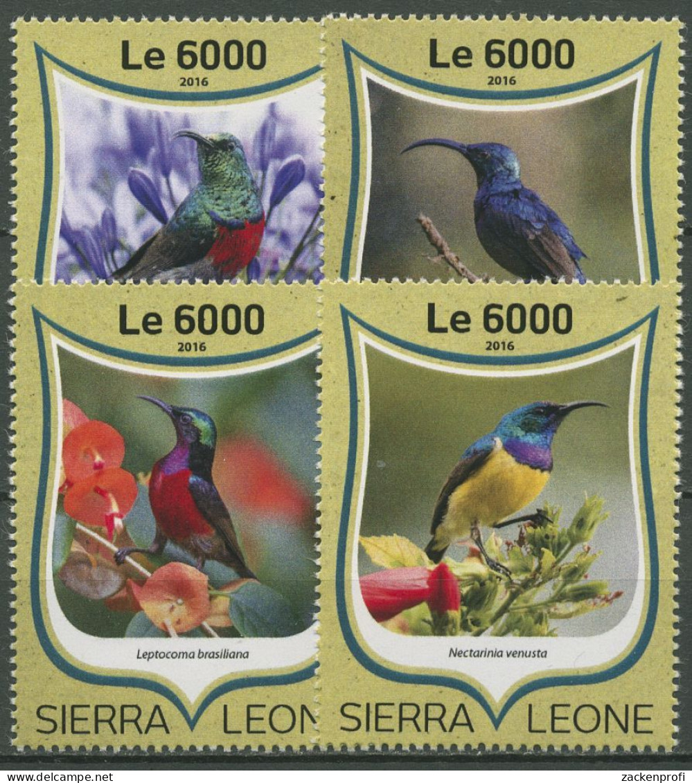 Sierra Leone 2016 Vögel Nektarvögel 7548/51 Postfrisch - Sierra Leone (1961-...)