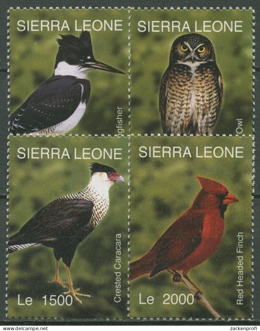Sierra Leone 2004 Vögel Gürtelfischer Kaninchenkauz 4586/89 Postfrisch - Sierra Leone (1961-...)