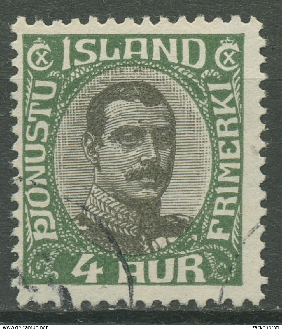 Island 1920 Dienstmarke König Christian X., D 34 Gestempelt - Gebraucht