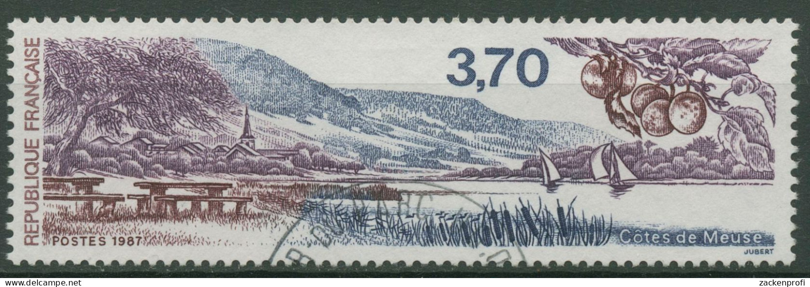 Frankreich 1987 Tourismus Landschaft An Der Maas 2609 Gestempelt - Used Stamps