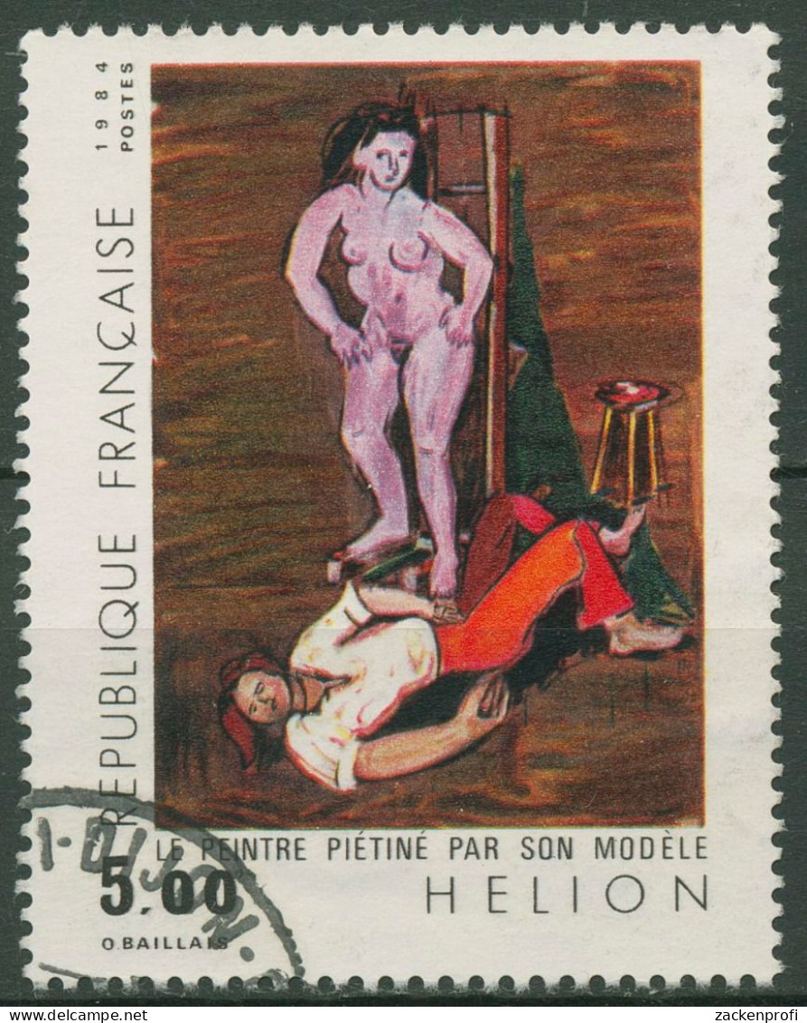 Frankreich 1984 Zeitgenössische Kunst Gemälde Jean Hélion 2474 Gestempelt - Oblitérés