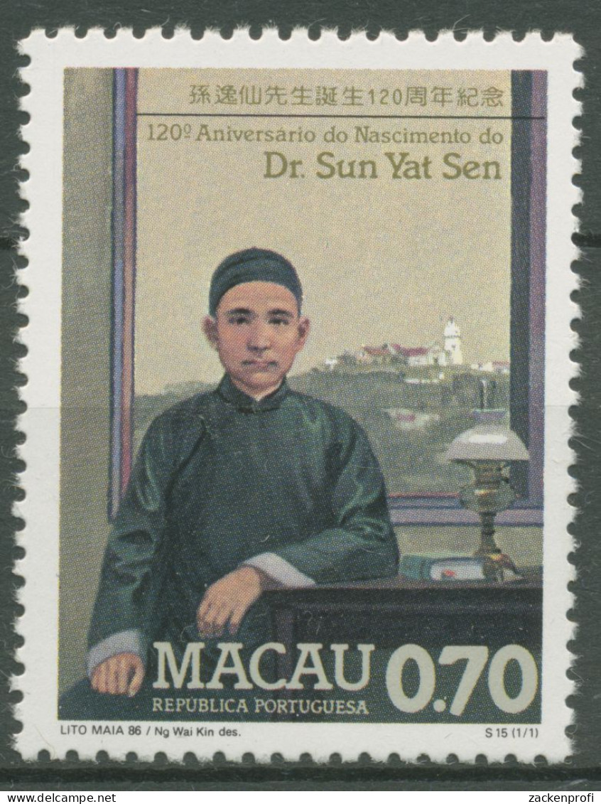 Macau 1986 Chinesischer Politiker Sun Yatsen 566 Postfrisch - Nuevos