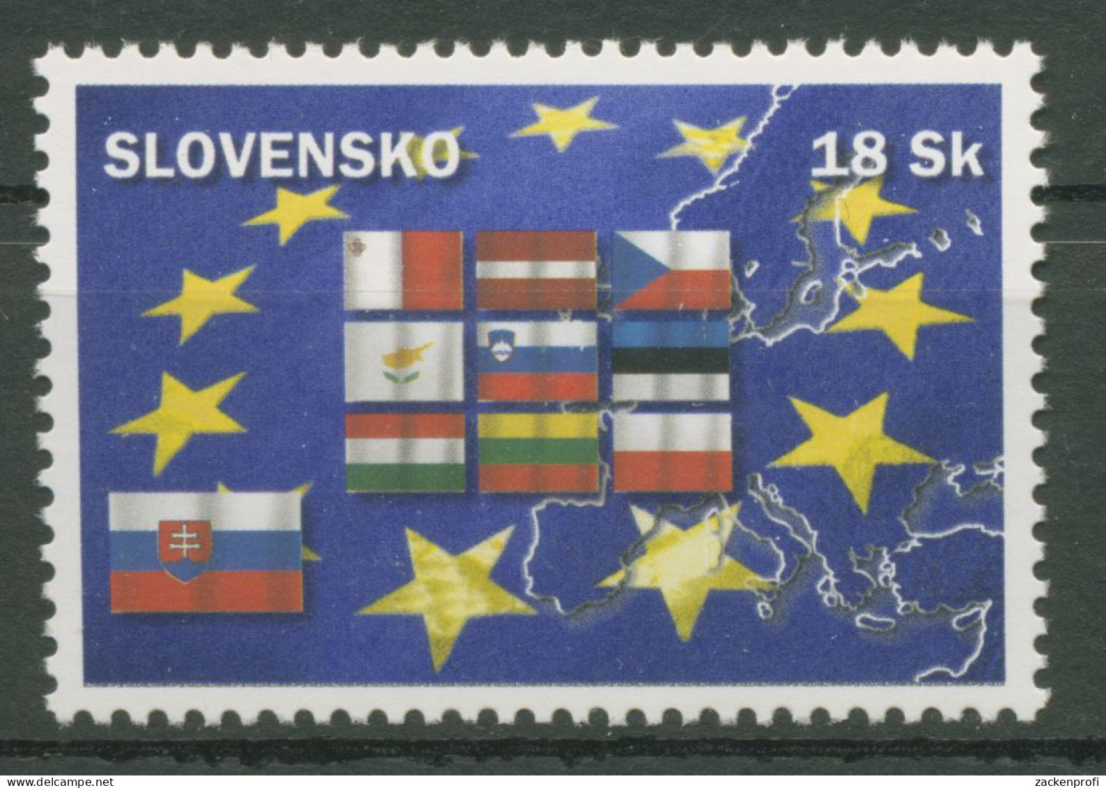 Slowakei 2004 Beitritt Zur Europäischen Union EU Flaggen 484 Postfrisch - Nuovi