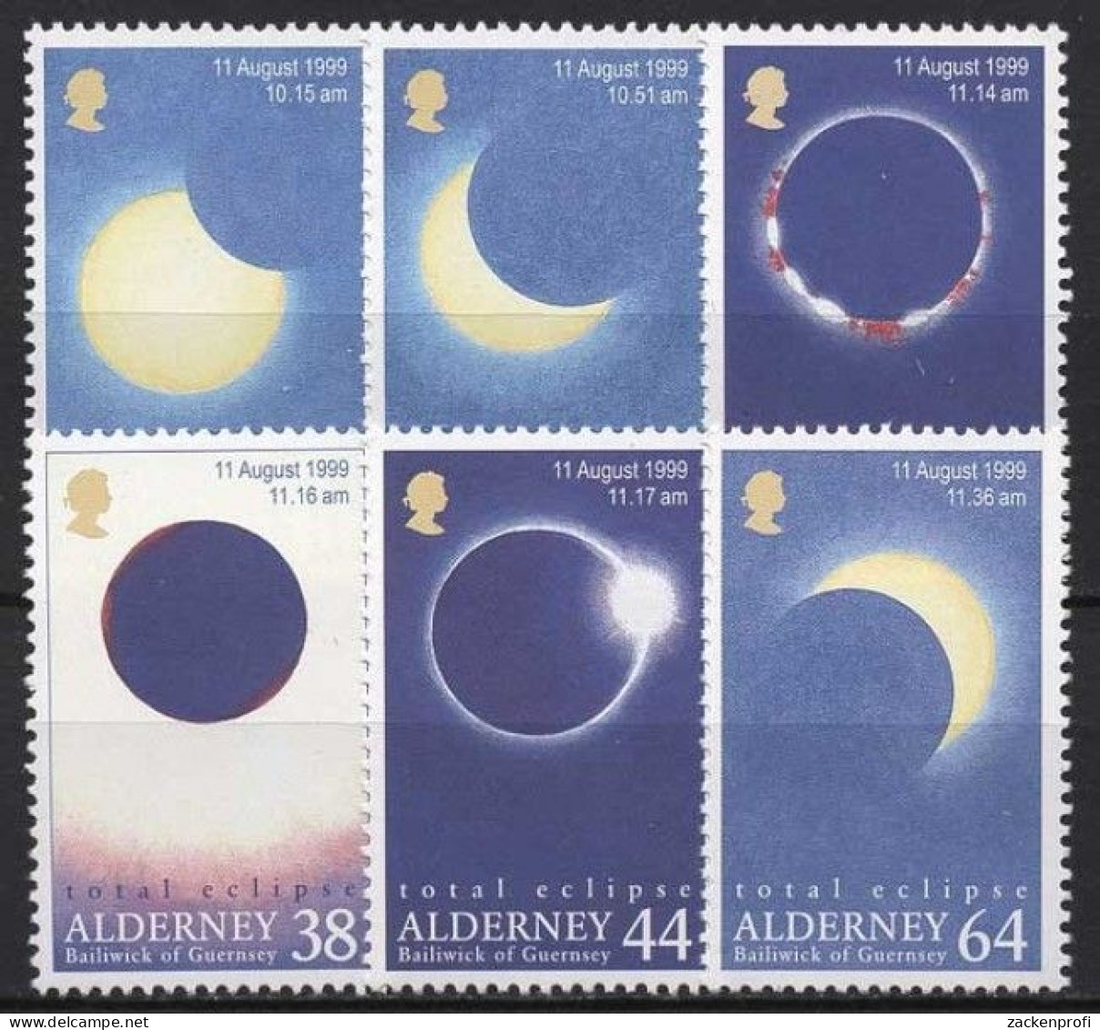 Alderney 1999 Totale Sonnenfinsternis 131/36 Postfrisch - Alderney