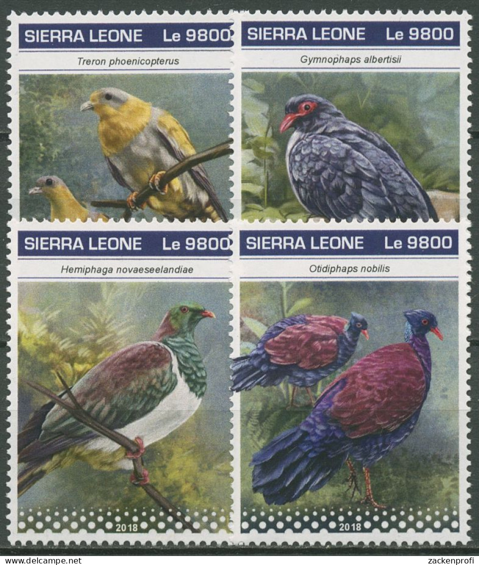 Sierra Leone 2018 Naturkunde Vögel Tauben 10310/13 Postfrisch - Sierra Leone (1961-...)
