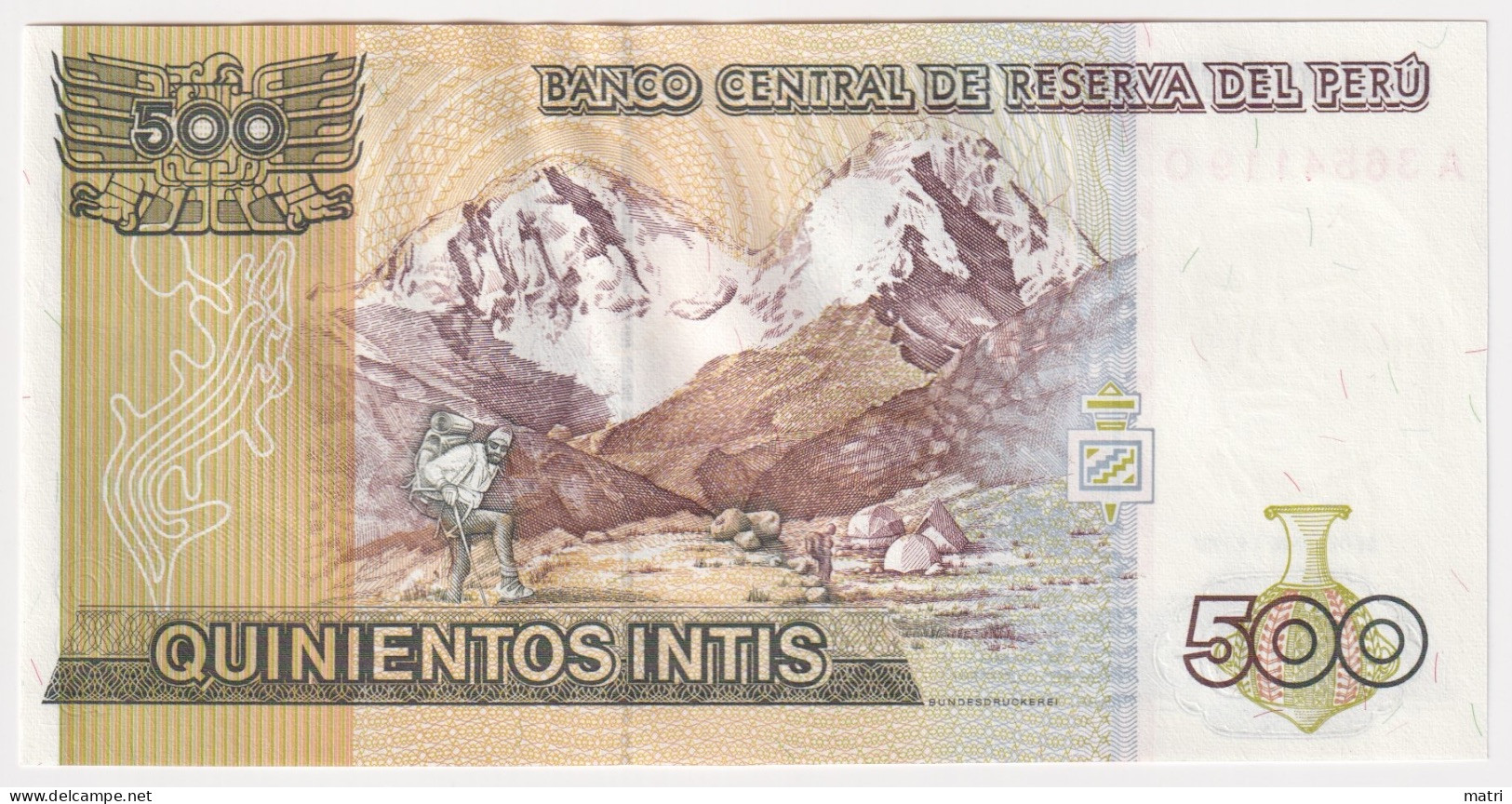 Peru 500 Intis 1987 - Pérou