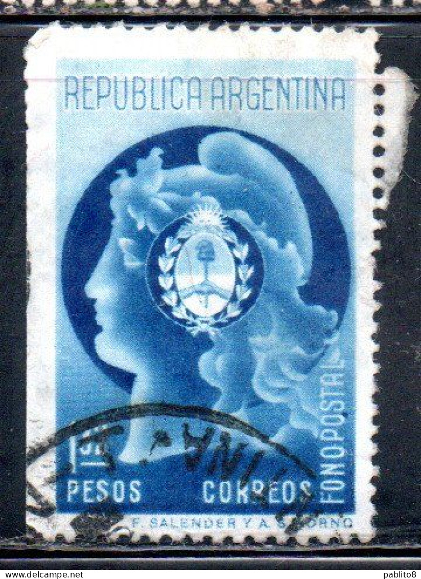 ARGENTINA 1939 HEAD OF LIBERTY AND ARMS 1.32p USED USADO OBLITERE' - Gebruikt