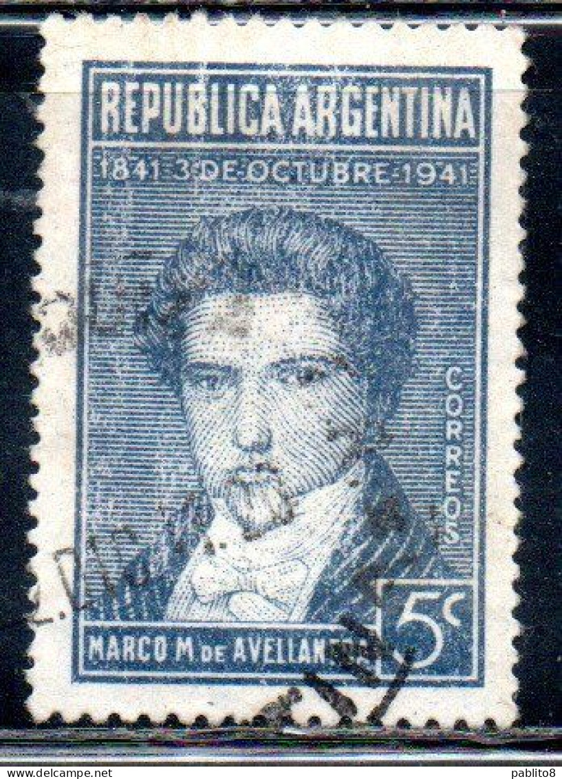 ARGENTINA 1941 MARCO M. DE AVELLANEDA 5c  USED USADO OBLITERE' - Oblitérés