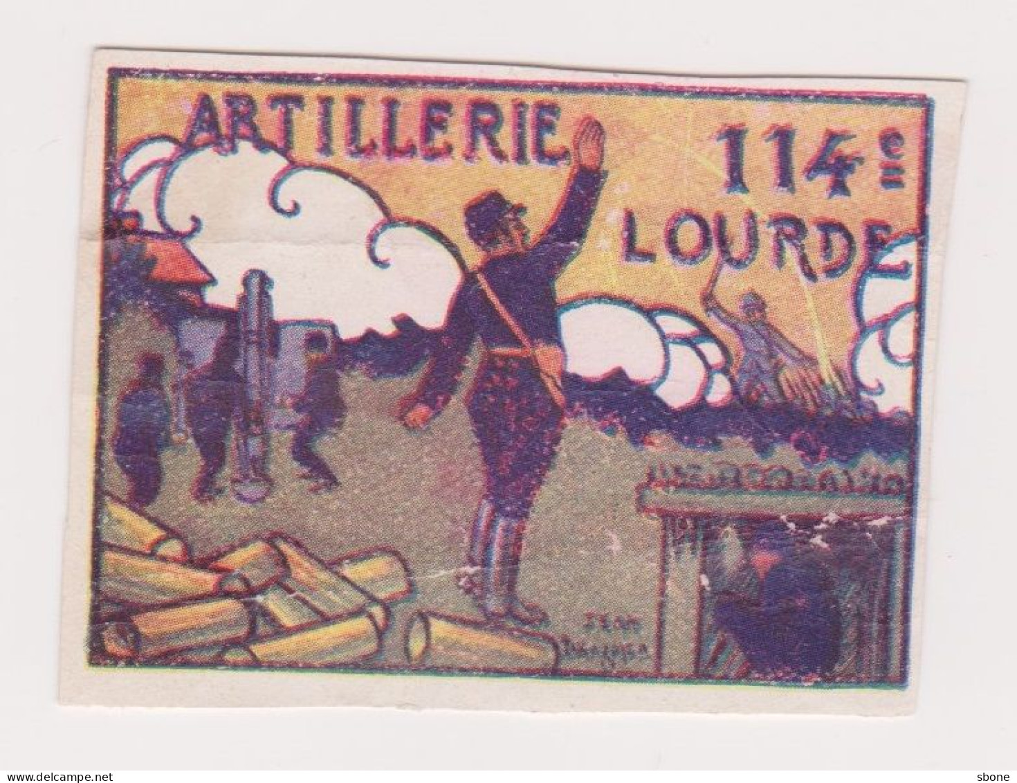 Vignette Militaire Delandre - 114ème Régiment D'artillerie Lourde - Military Heritage