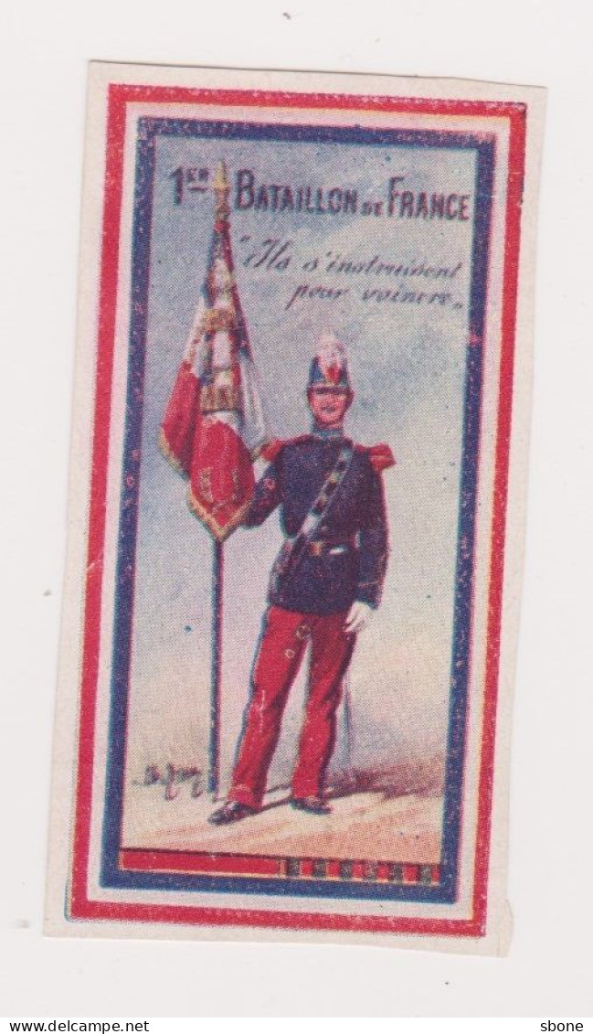 Vignette Militaire Delandre - 1er Bataillon De France - Vignette Militari