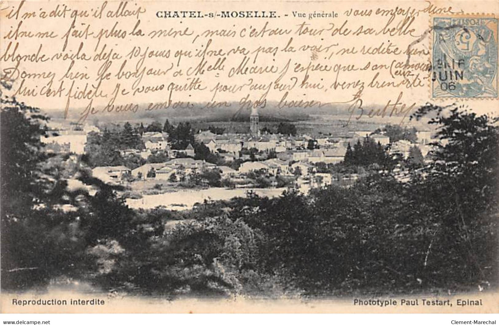 CHATEL SUR MOSELLE - Vue Générale - Très Bon état - Chatel Sur Moselle