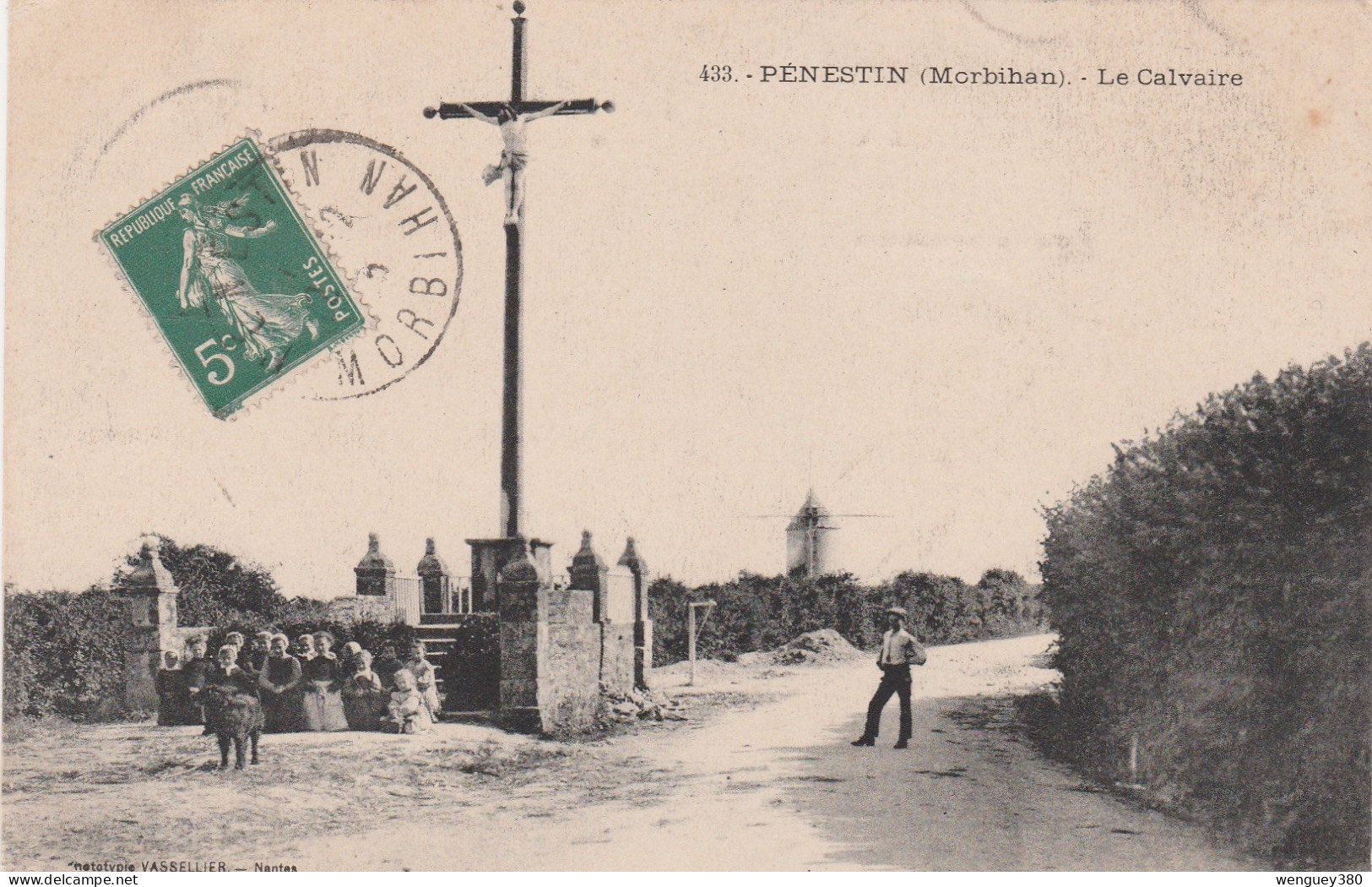 56 PENESTIN        Le Calvaire.     TB PLAN 1906.   RARE - Pénestin