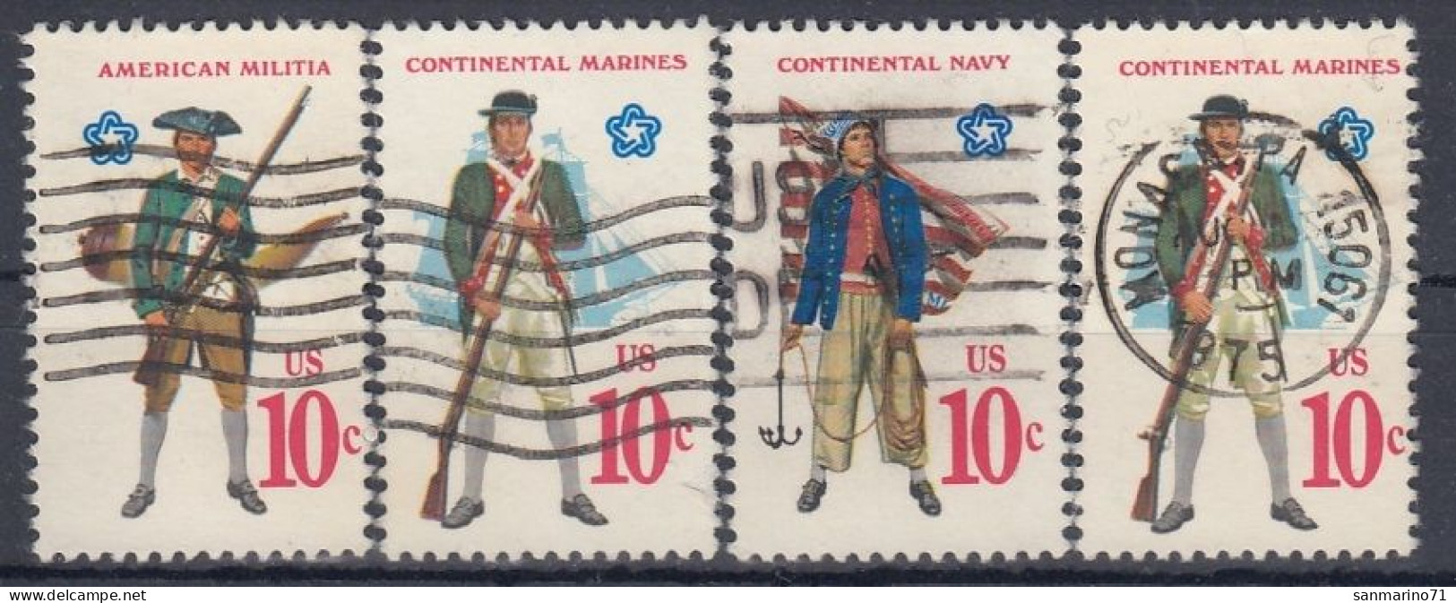 UNITED STATES 1175-1178,used,falc Hinged - Used Stamps