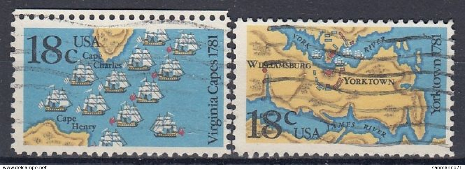 UNITED STATES 1511-1512,used,falc Hinged - Used Stamps
