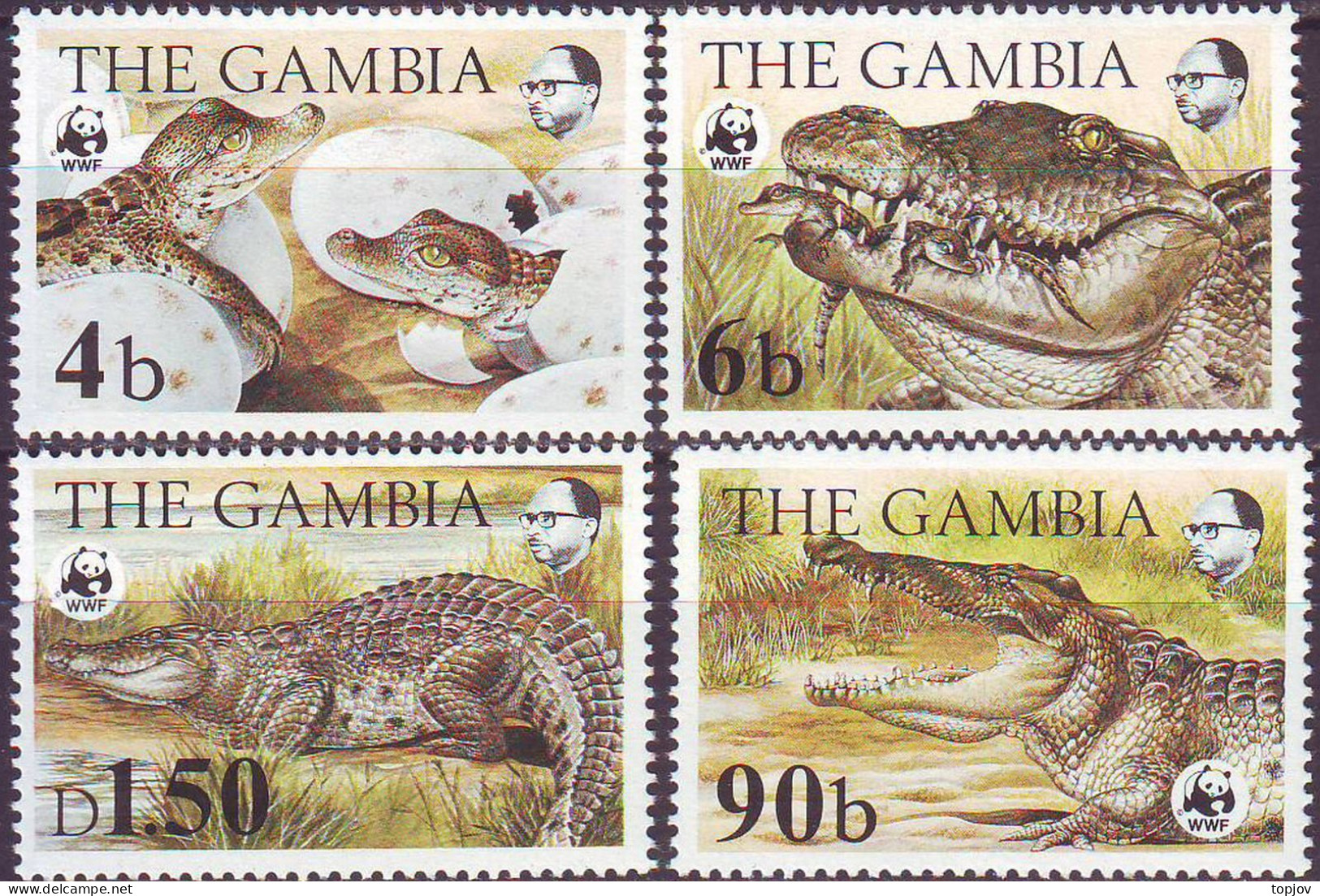 GAMBIA - WWF CROCODIL - **MNH - 1980 - Unused Stamps