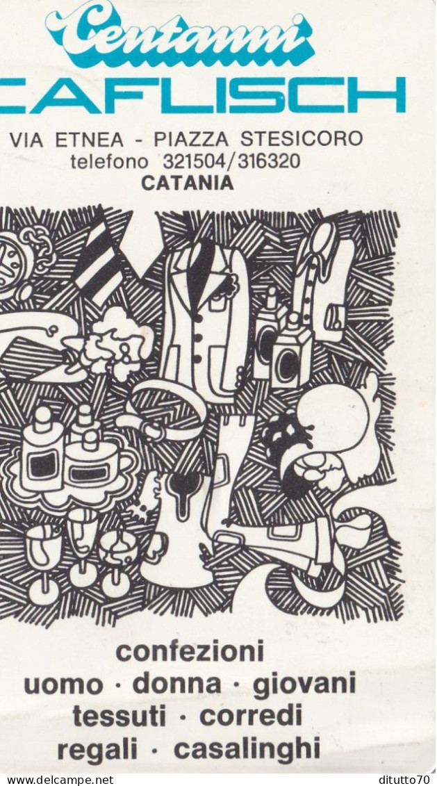 Calendarietto - Centanni - Caflisch - Catania - Anno 1987 - Tamaño Pequeño : 1981-90