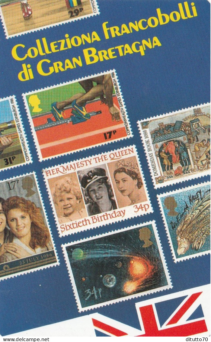 Calendarietto - Colleziona Francobolli Di Gran Bretagna - Anno 1987 - Tamaño Pequeño : 1981-90