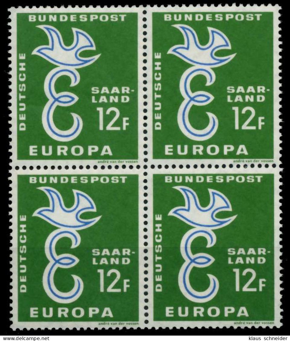 SAAR OPD 1958 Nr 439 Postfrisch VIERERBLOCK S03E042 - Unused Stamps