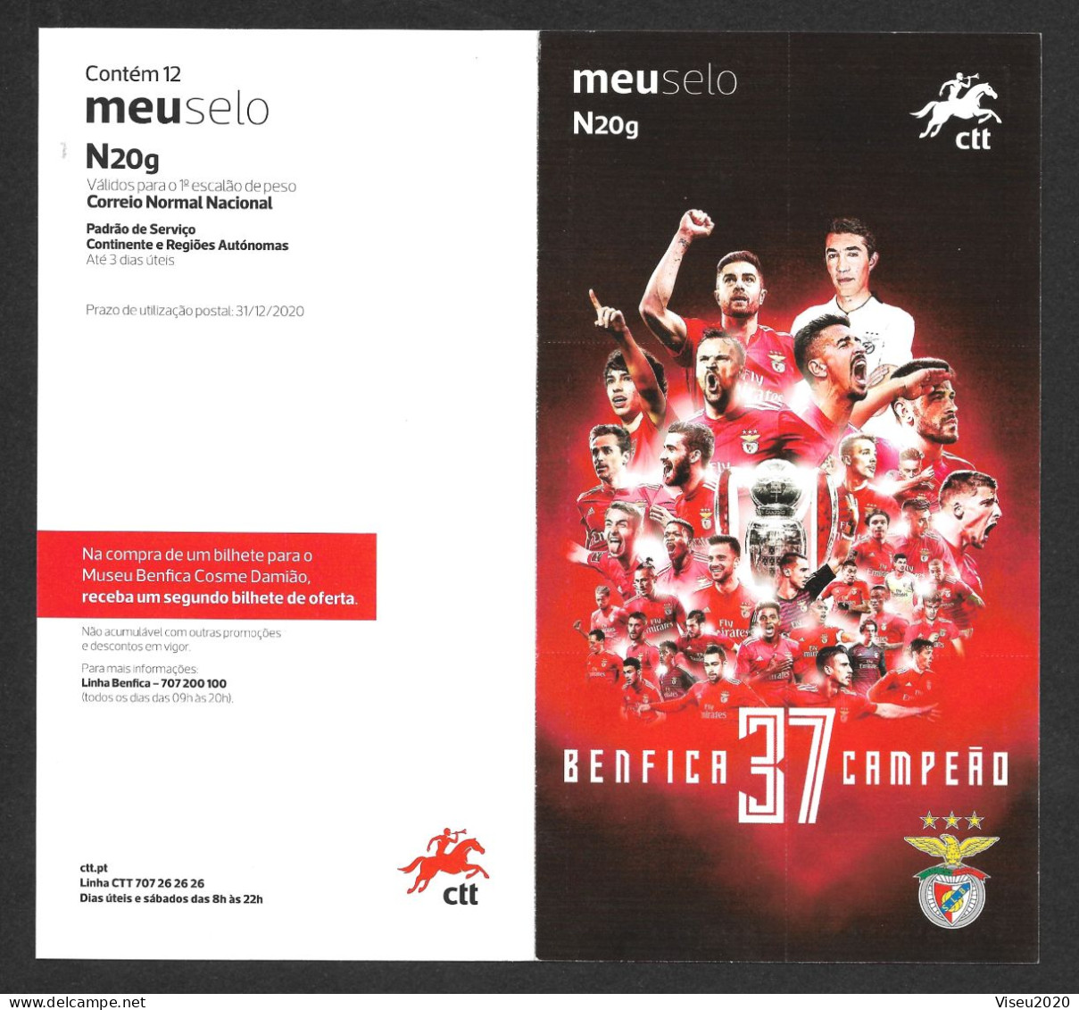 Portugal Booklet  Benfica - 37º Campeonato 2019 - Libretti