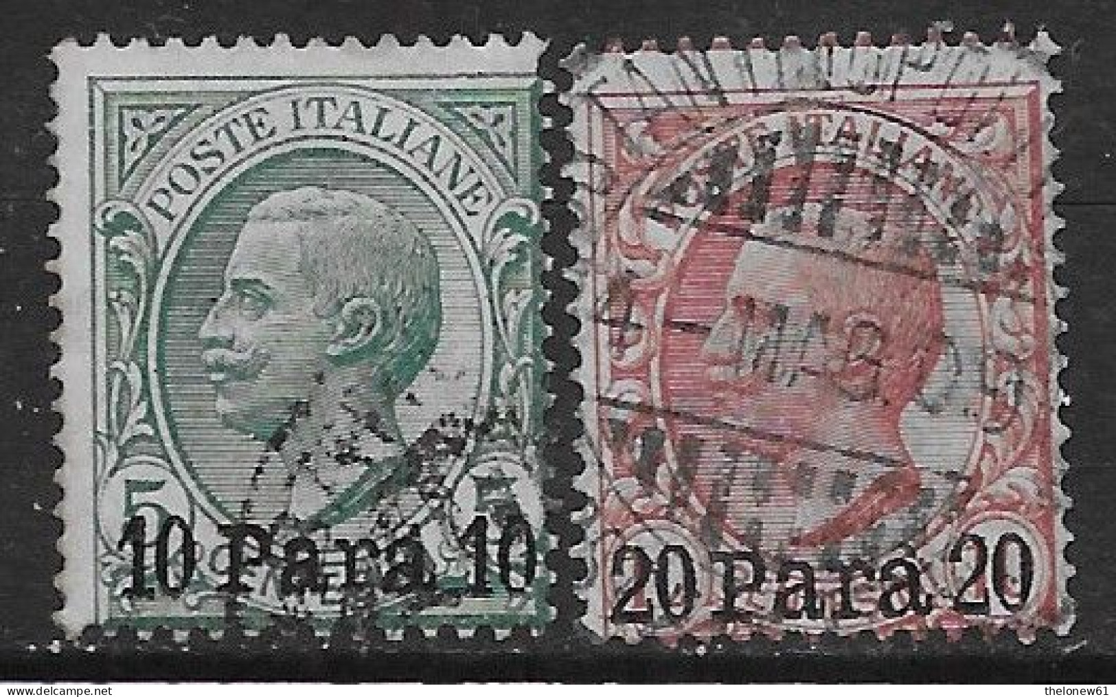 Italia Italy 1907 Estero Albania Leoni 2val Sa N.10-11 US - Albanien