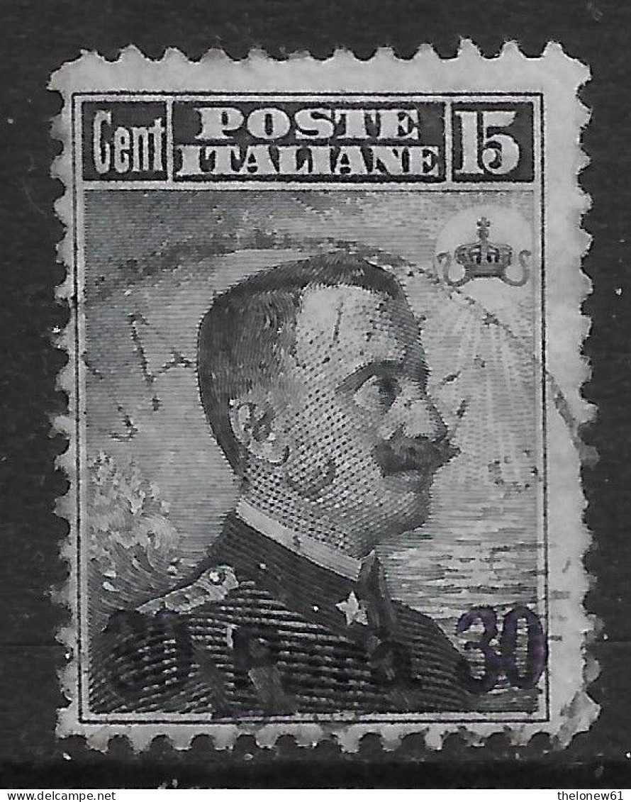 Italia Italy 1908 Estero Levante Impero Ottomano Michetti Nero 30pa Su C15 Sa N.3 US - Amtliche Ausgaben