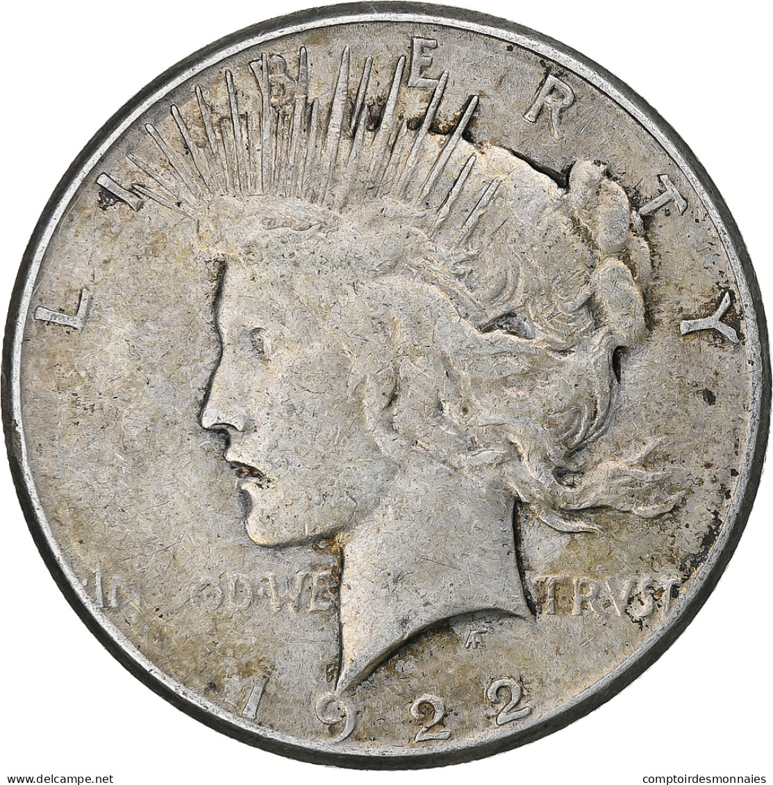 États-Unis, Dollar, Peace, 1922, San Francisco, Argent, TB+, KM:150 - 1921-1935: Peace