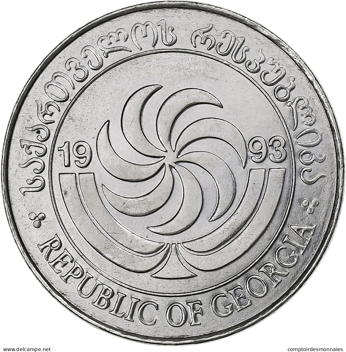 Géorgie, 5 Thetri, 1993, Acier Inoxydable, SPL, KM:78 - Georgia