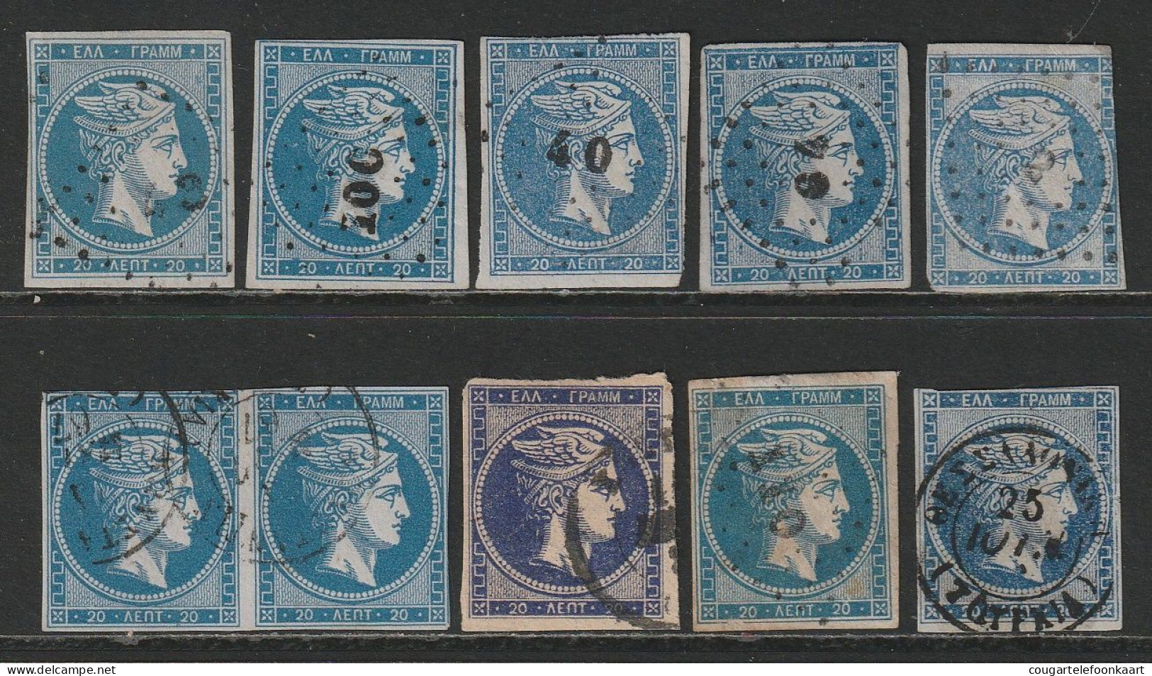 50x Big Hermes Head And 21x Small Hermes Head, Used - Oblitérés