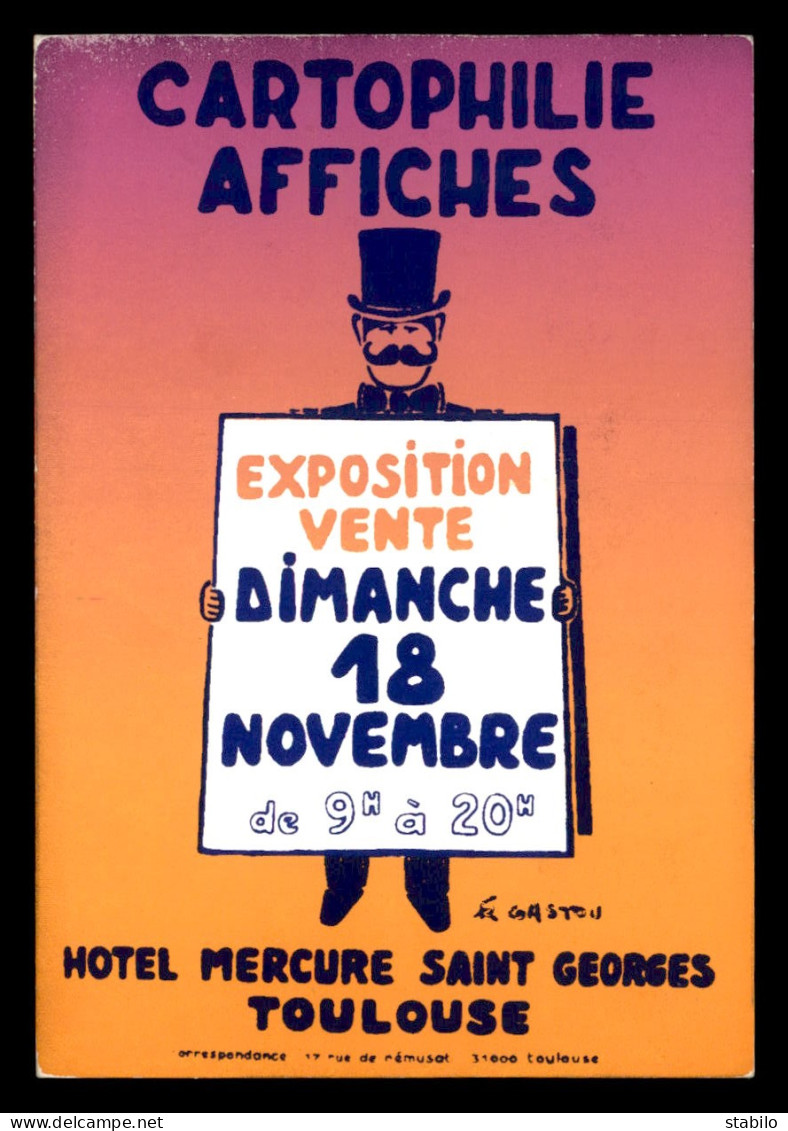 CARTOPHILIE AFFICHES, EXPOSITION-VENTE 18 NOVEMBRE 1979, HOTEL MERCURE ST-GEORGES A TOULOUSE - Bourses & Salons De Collections