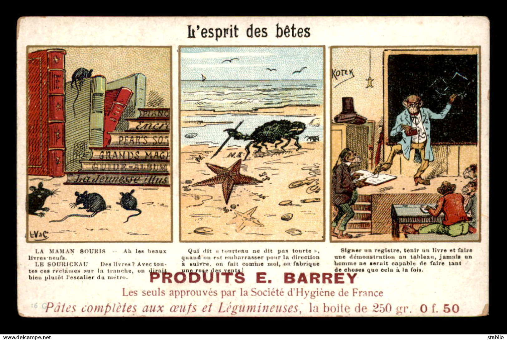BANDE DESSINEE - L'ESPRIT DES BETES - EDITEUR PRODUITS E. BARREY - Comics