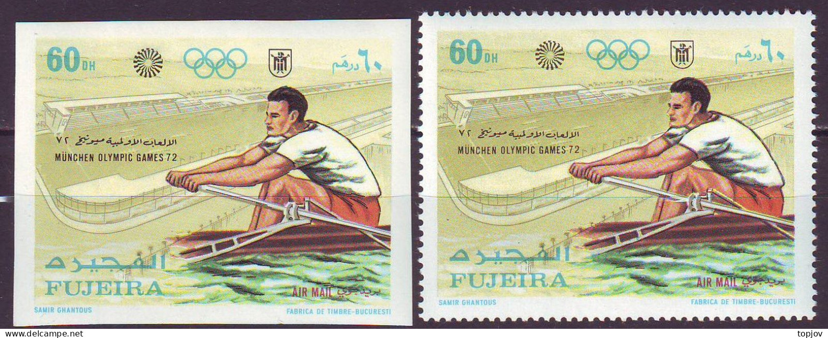 FUJEIRA - ROWING  PERF + IMPERF. - **MNH - 1972 - Roeisport