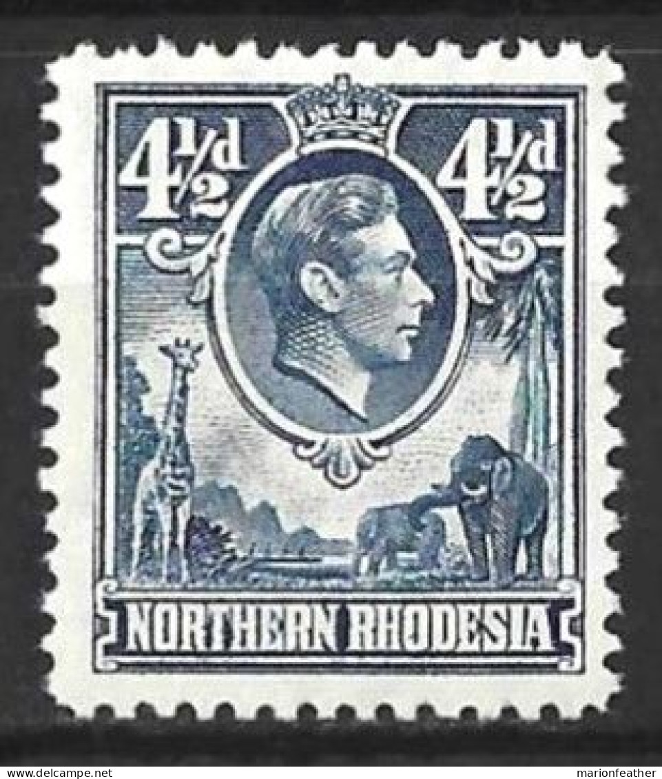 NORTHERN RHODESIA...KING GEORGE VI..(1936-52..)......4 & HALFd........SG37.......MH... - Rhodésie Du Nord (...-1963)