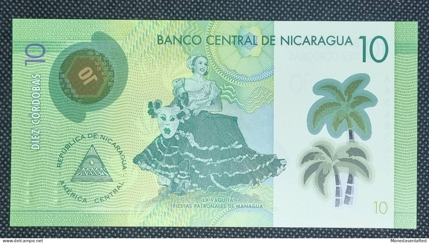 NICARAGUA 10 CORDOBAS 2019. SC/UNC. P-209b. POLIMERO/ POLYMER - Nicaragua