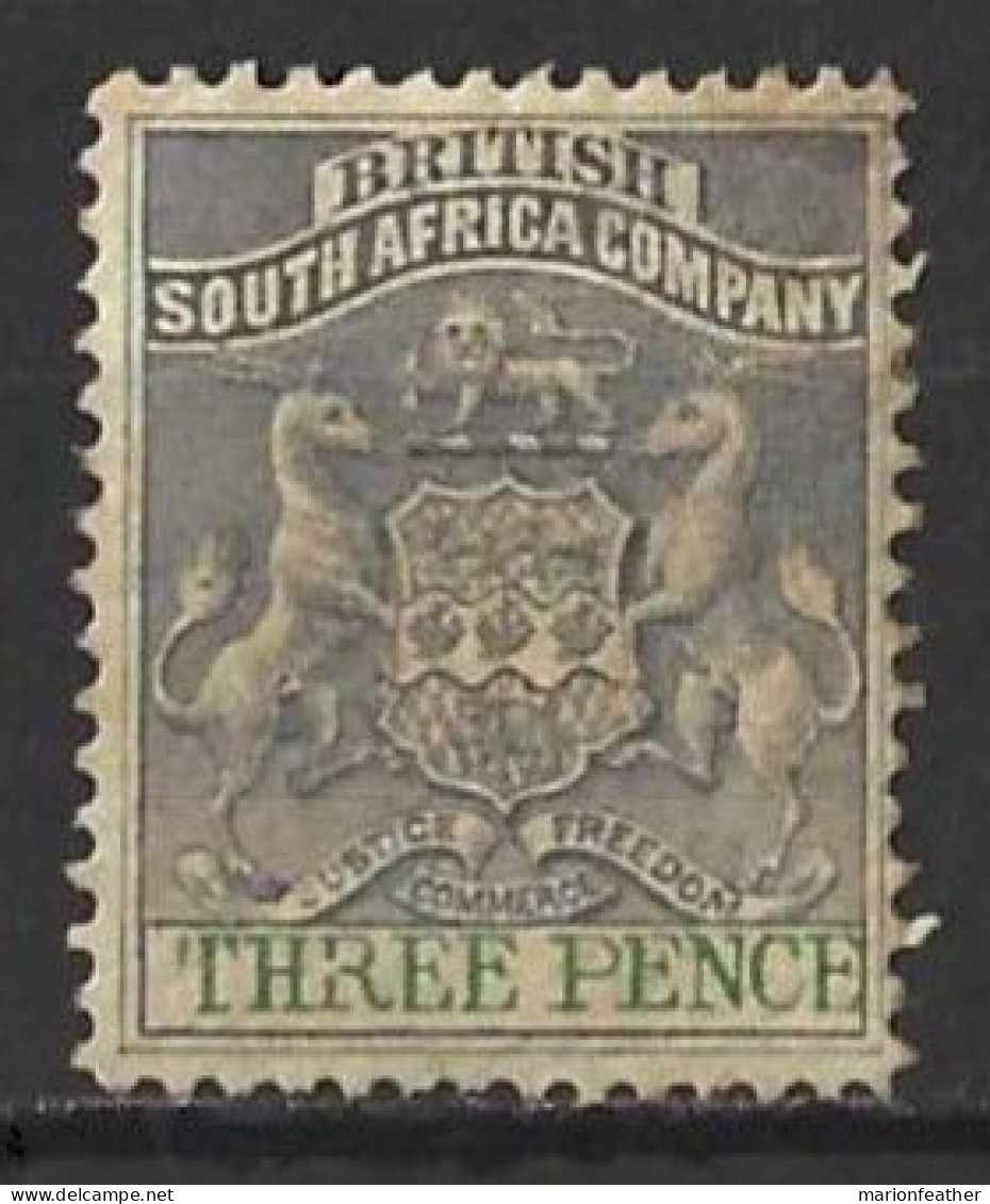 RHODESIA...QUEEN VICTORIA...(1837-01.)..." 1892..".....3d.....SG21....TONED......(CAT.VAL.£26..).....MH..... - Southern Rhodesia (...-1964)