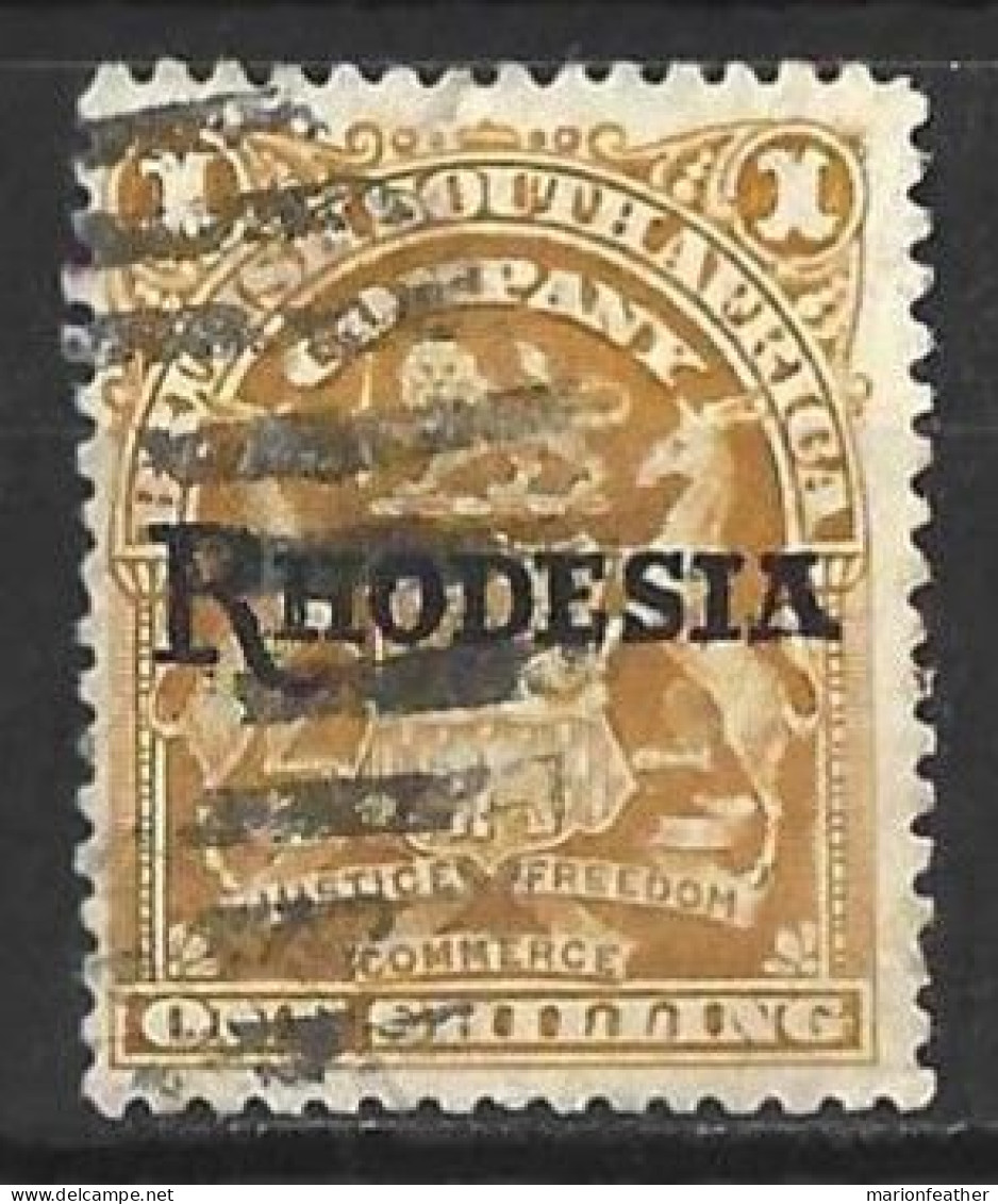 RHODESIA...KING EDWARD VII...(1901-10..)...." 1909..".....1/-.....SG107.......USED...... - Rhodésie Du Sud (...-1964)