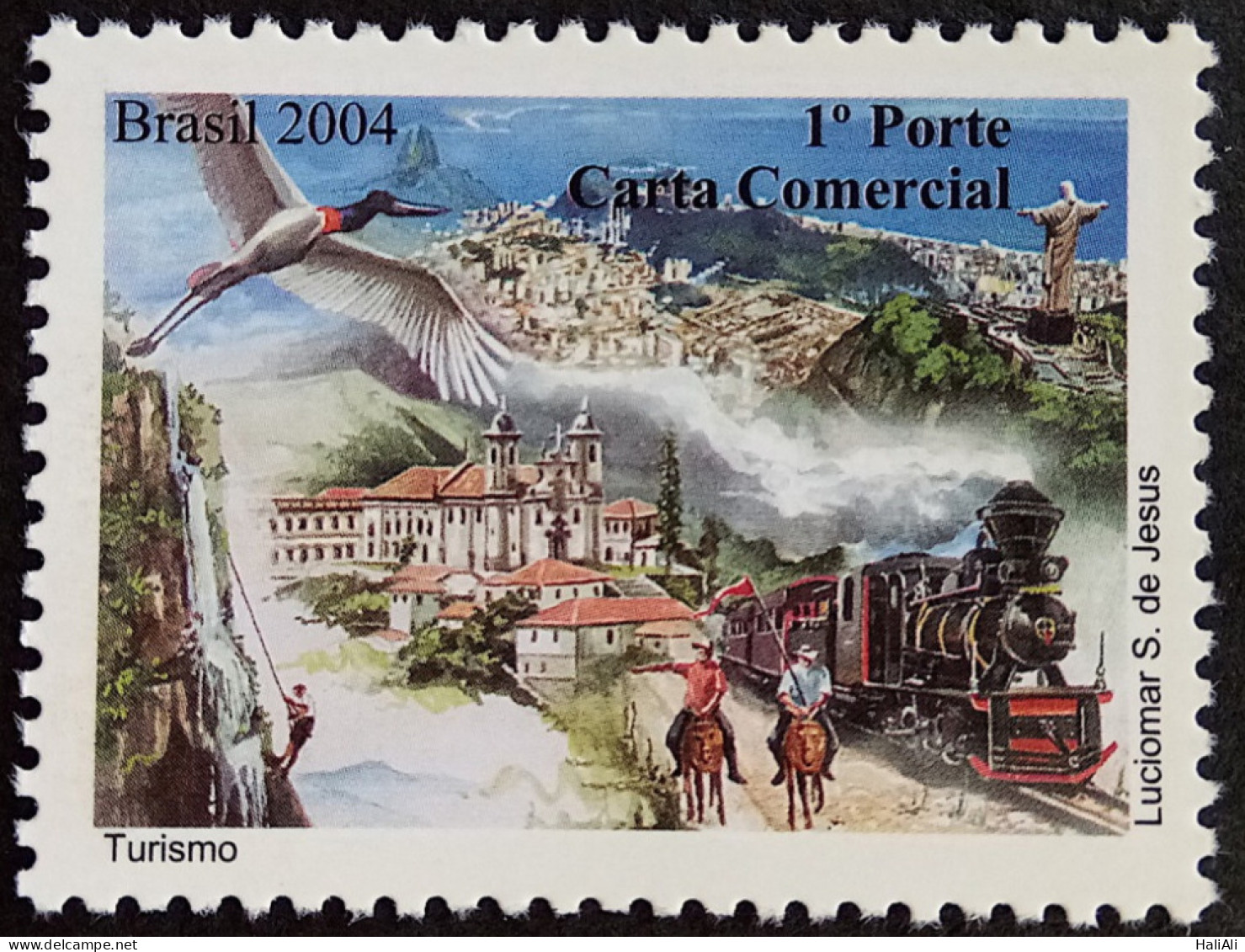 C 2598 Brazil Depersonalized Stamp Tourism Horse Train Church 2004 - Ongebruikt