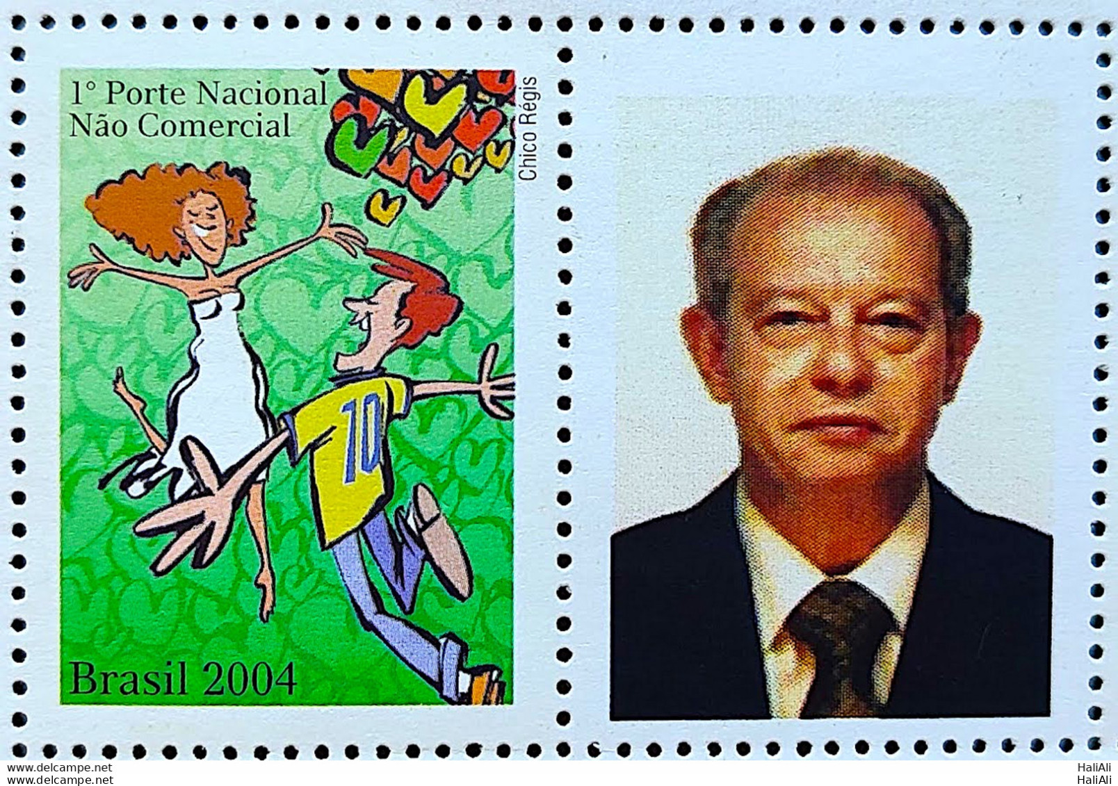 C 2558 Brazil Personalized Stamp Romance 2004 Old Man - Gepersonaliseerde Postzegels