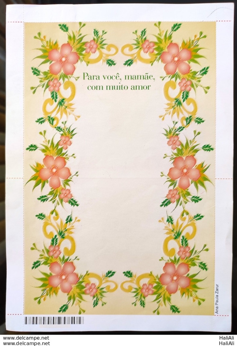 Brazil Aerogram Cod 130 Mother's Day For You Mamae 2004 - Postal Stationery