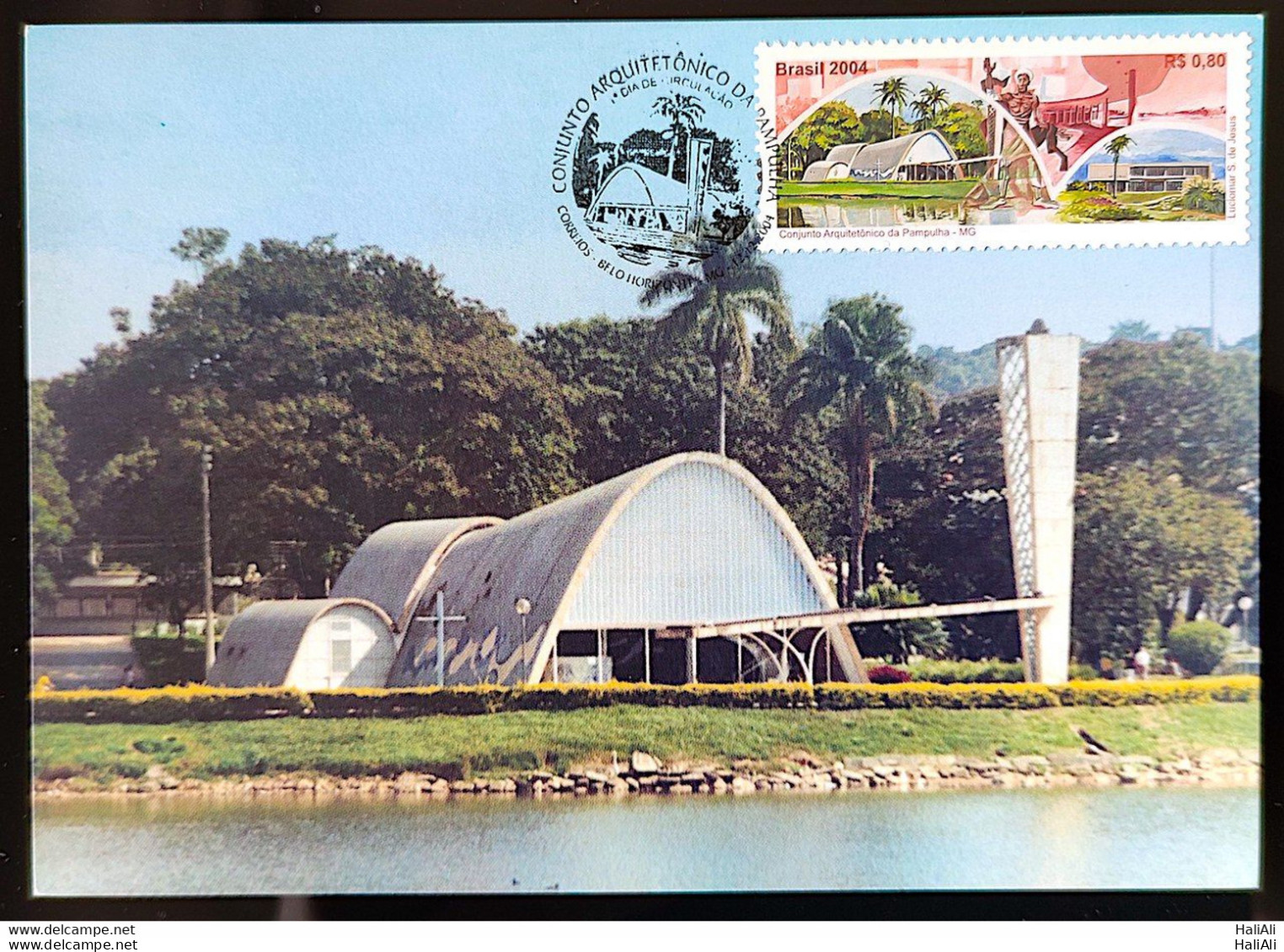 Brazil Maximum Card 2004 Architectural Ensemble Of Pampulha CBC MG Postcard - Autres & Non Classés