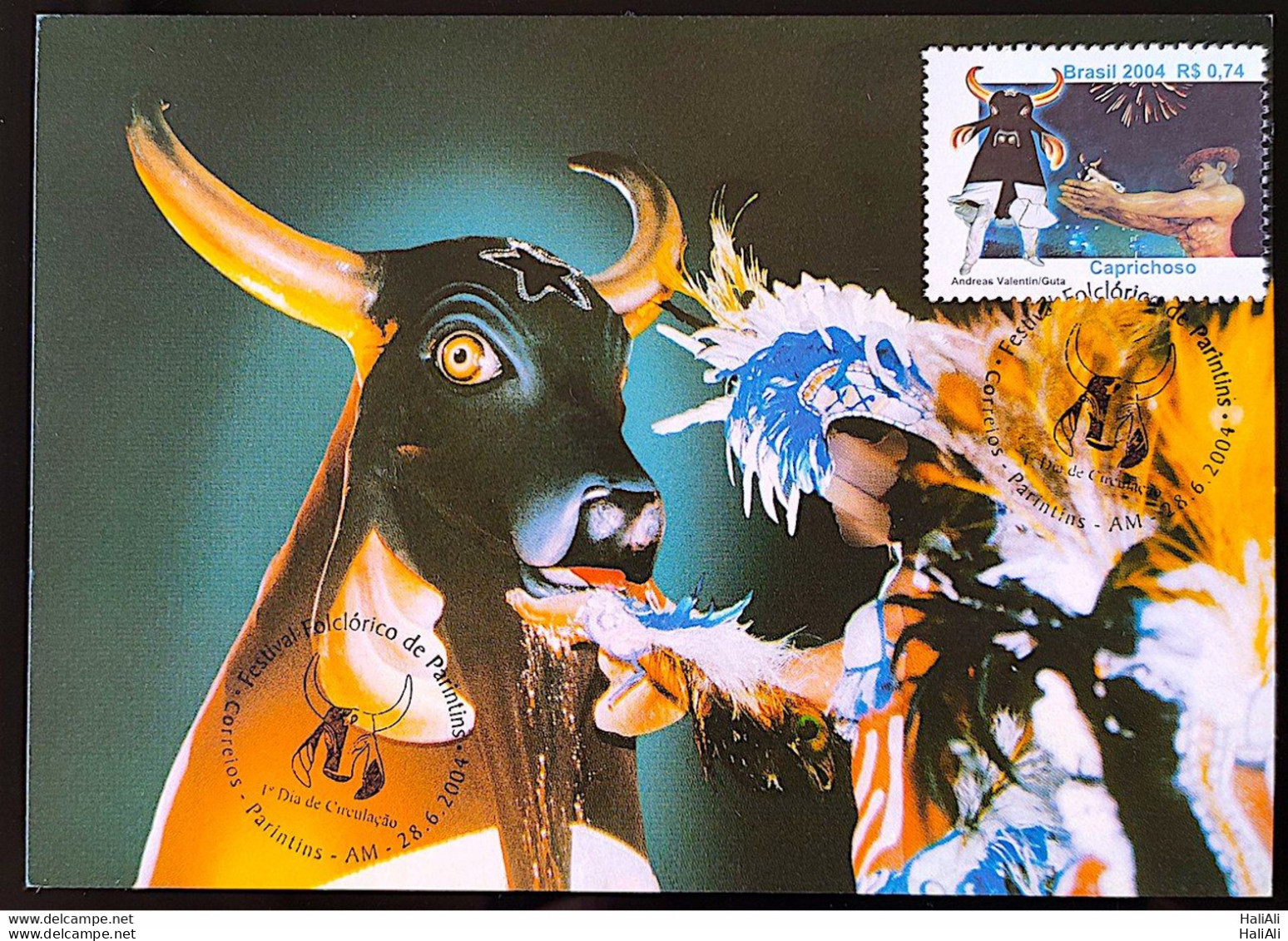 Brazil Maximum Card 2004 Parintins Folkloric Festival Guaranteed Postcard CBC AM 1 - Sonstige & Ohne Zuordnung