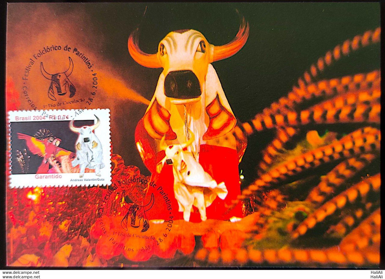 Brazil Maximum Card 2004 Parintins Folkloric Festival Guaranteed Postcard CBC AM 1 - Other & Unclassified