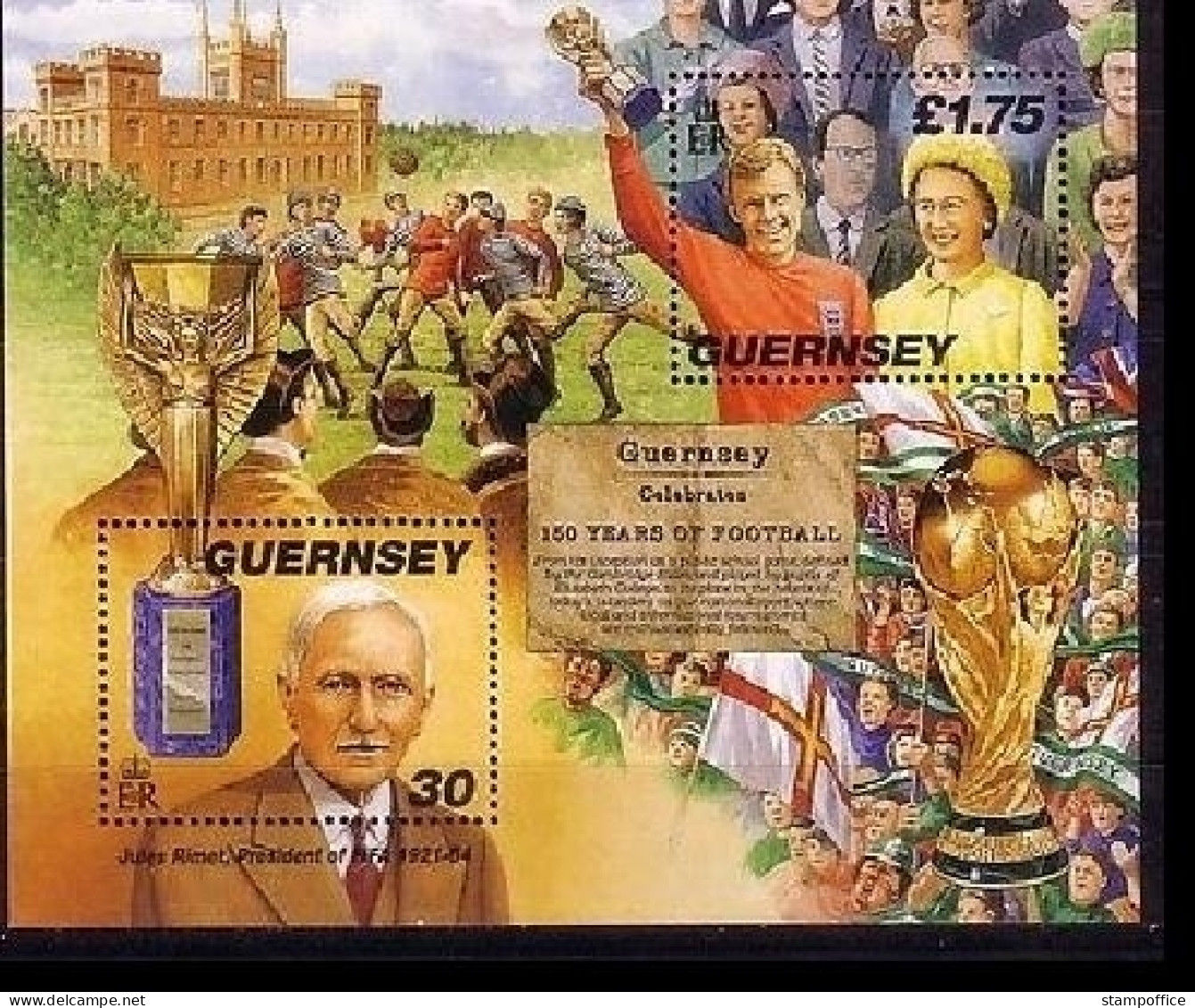 GUERNSEY BLOCK 21 POSTFRISCH(MINT) 150 JAHRE FUSSBALLSPORT AUF GUERNSEY 1998 - Guernsey