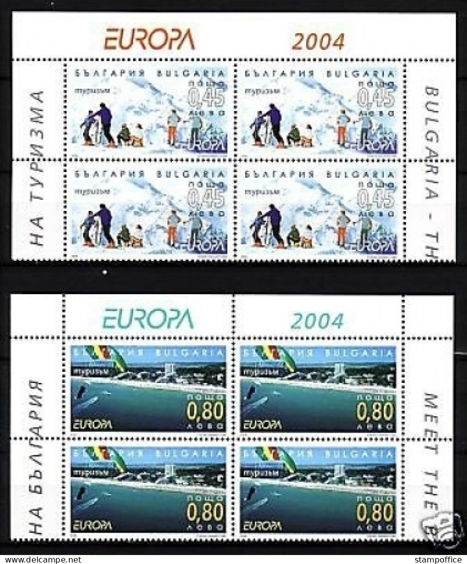 BULGARIEN MI-NR. 4649-4650 POSTFRISCH(MINT) EUROPA 2004 FERIEN 4 Er BLOCK - 2004