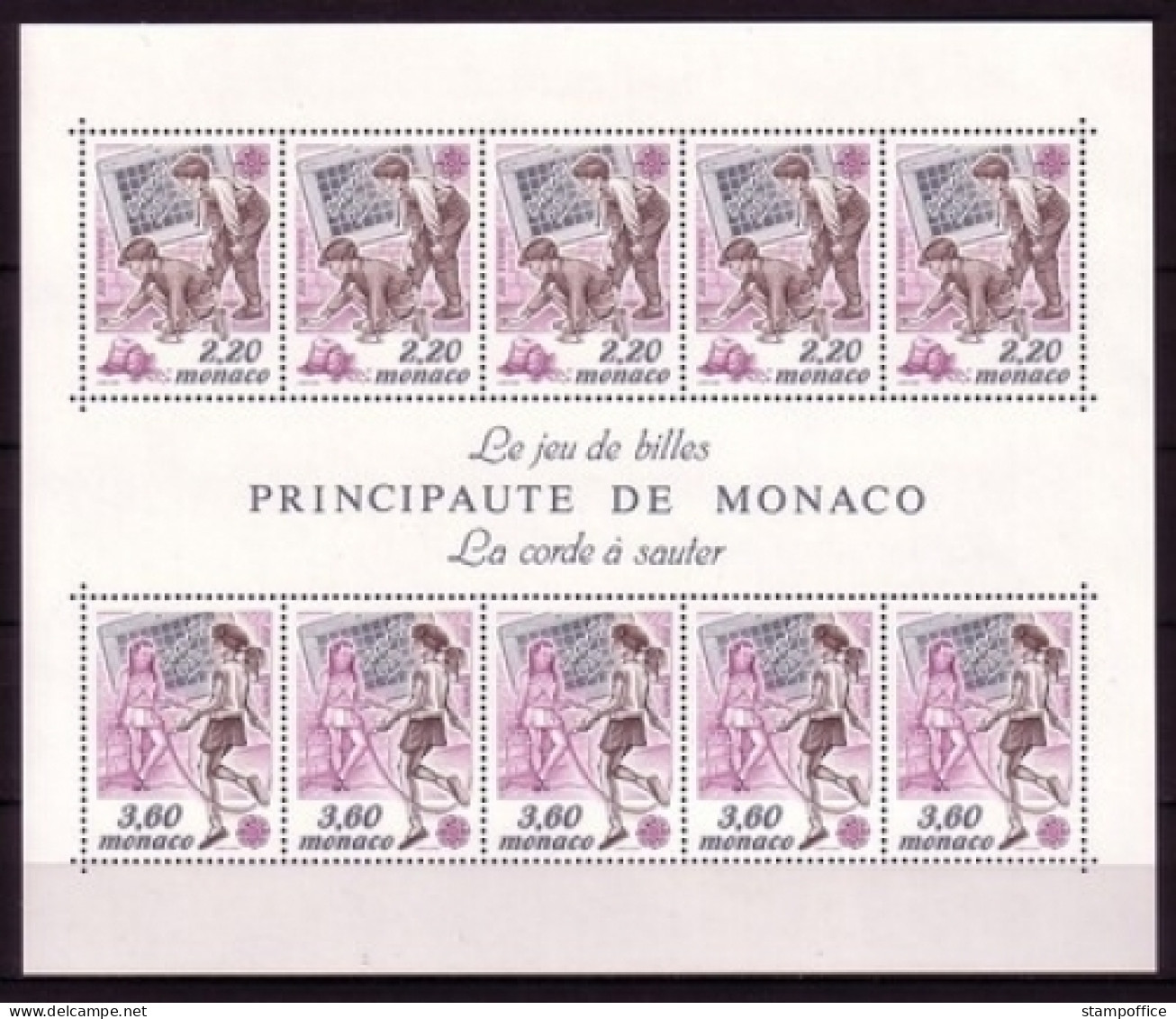 MONACO BLOCK 44 POSTFRISCH(MINT) EUROPA-CEPT 1989 KINDERSPIELE - 1989